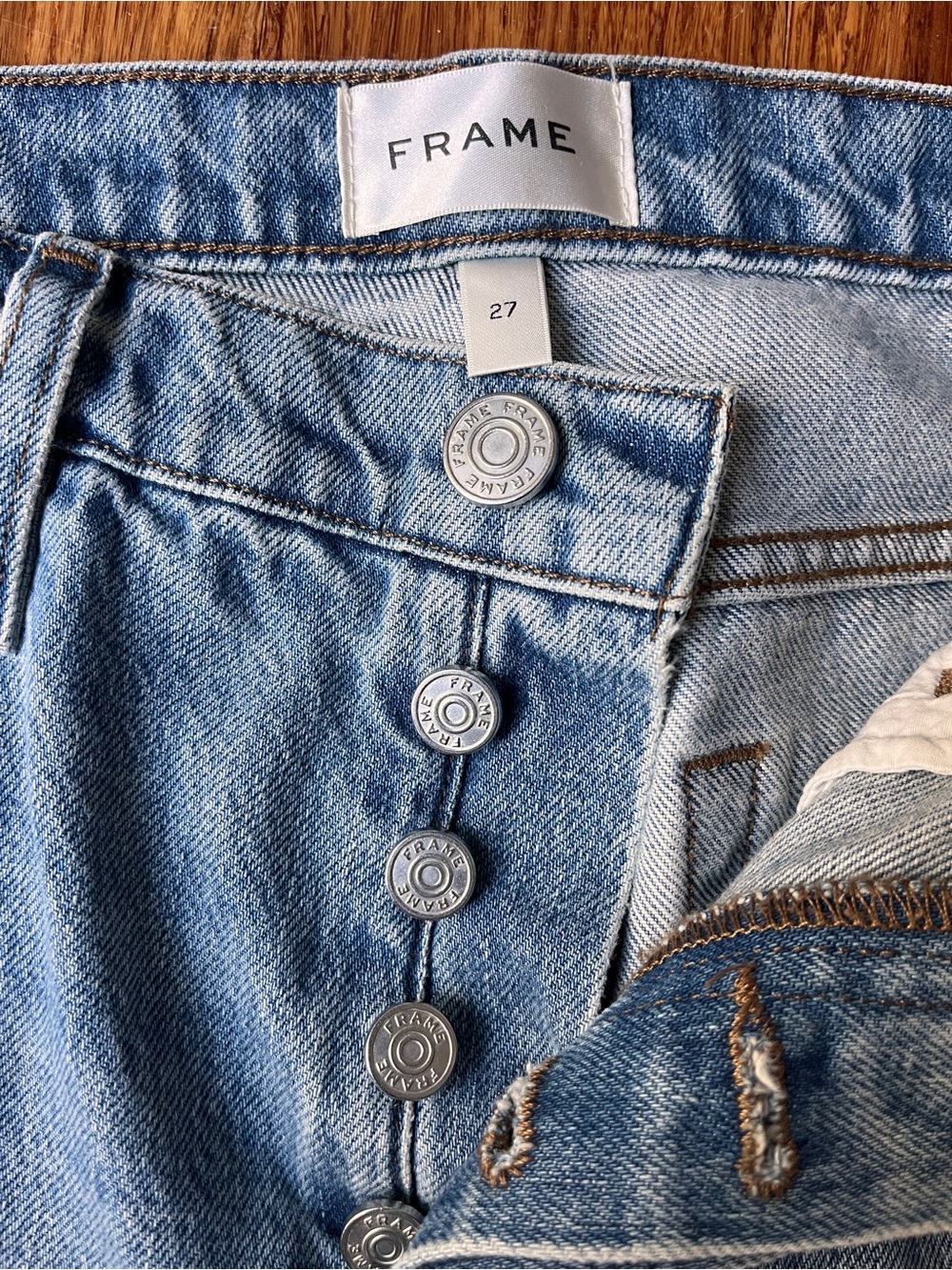 Frame Denim The Slouchy Straight Jeans Sz 27 - Picture 6 of 11